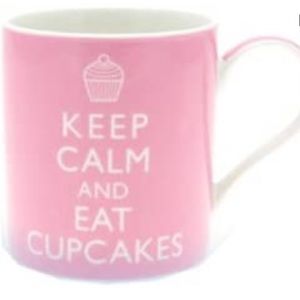 Keep Calm And Eat Cupcakes pink mug